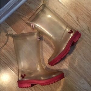 American girl wellie wishers clear rain boots 12/13 girl
